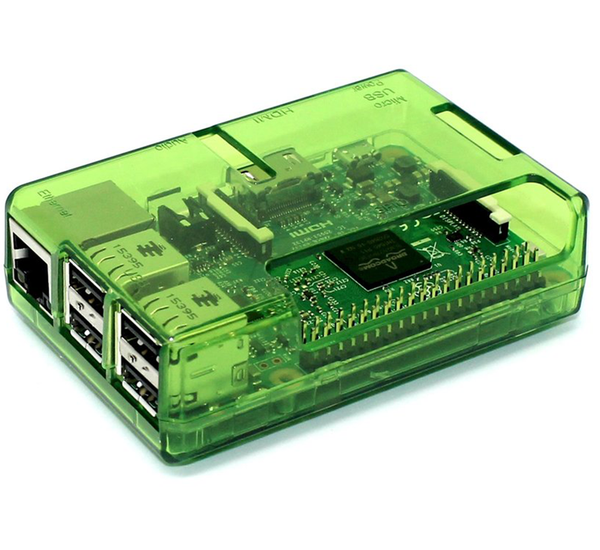 Raspberry Pi 2, 3, 3B+ Open Case, Green