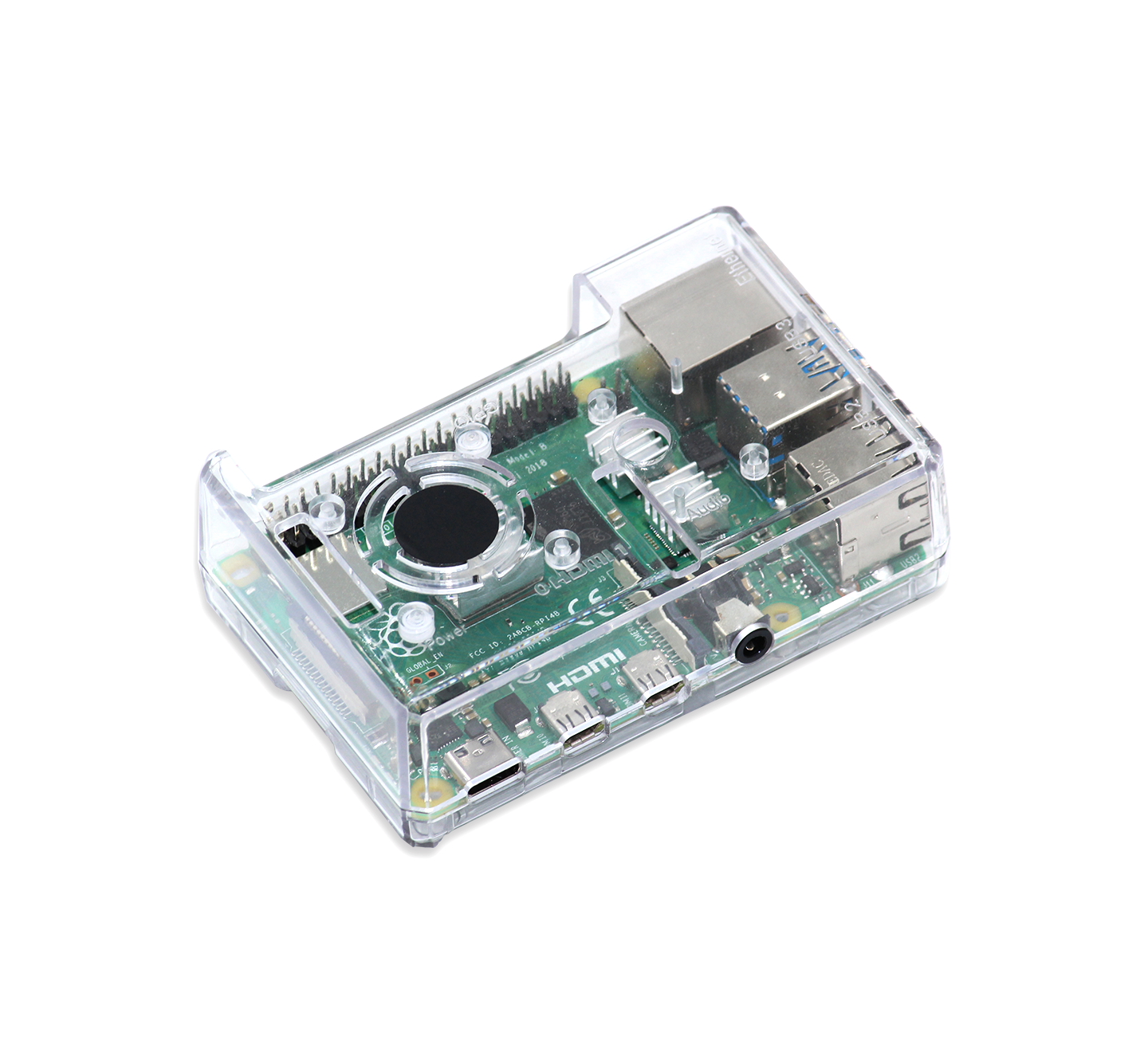 Pi 4 Clear case with fan 