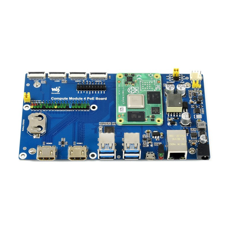 Raspberry Pi Compute Module 4 IO Board With PoE Feature