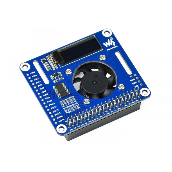 PWM Controlled Fan HAT for Raspberry Pi, I2C Bus, Temperature Monitor