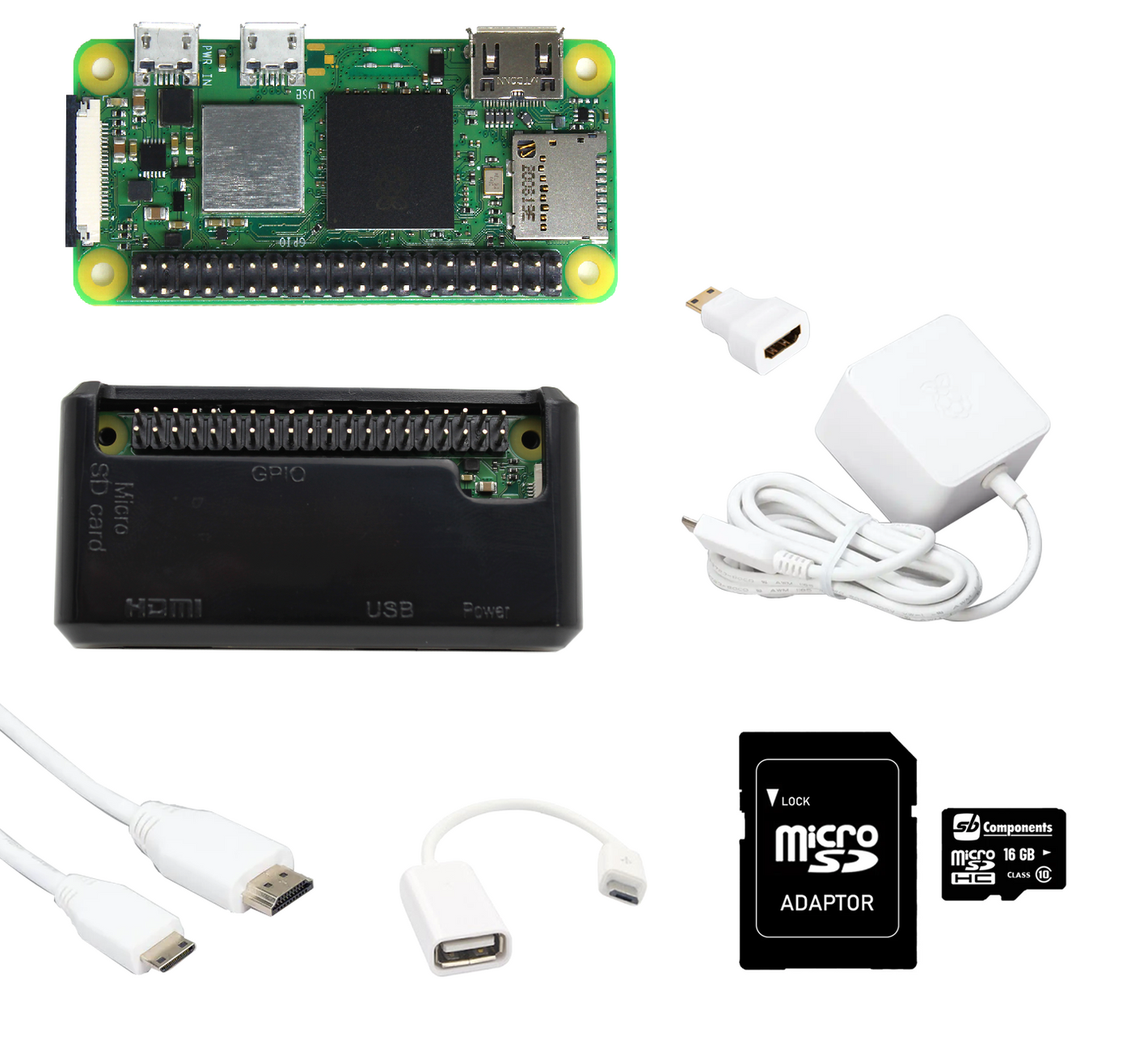 Raspberry Pi Zero 2 W Starter Kit with Black case