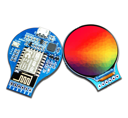 Roundy - Round LCD Board based on RP2040/ESP-12E