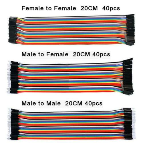 Jumper Wires - 40 x 6" FF, MM, MF Dupont Cables (3 Pack of 40)
