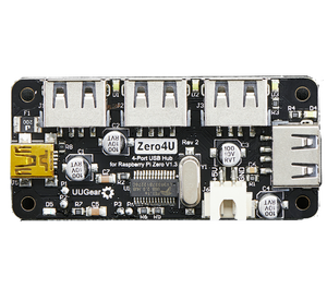 Zero4U: 4 Port USB Hub for Raspberry Pi Zero